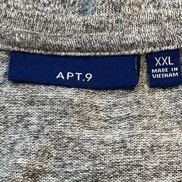 APT 9 Women's Plus Size XXL Gray Bell Sleeve Sweater Beaded Neckline Boho Hippie - Picture 4 of 12